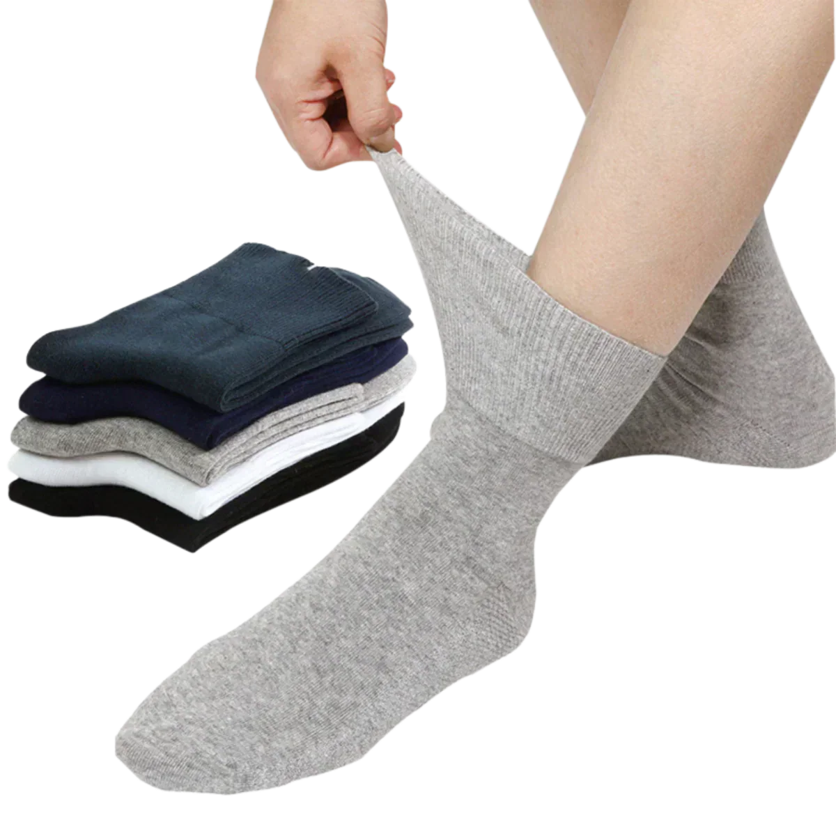 ComforPaso™ – Calcetines Ultra Suaves para Pie Diabético (4 Pares)